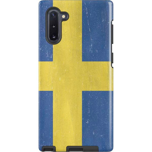 Sweden Flag Distressed Galaxy Cases