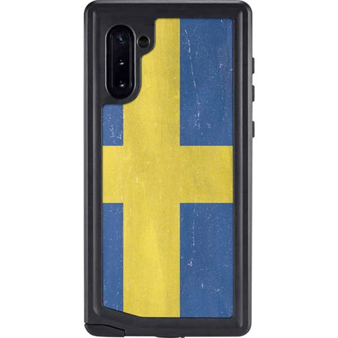 Sweden Flag Distressed Galaxy Cases