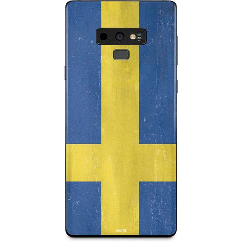 Sweden Flag Distressed Galaxy Note 9 Skin