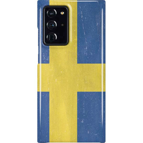 Sweden Flag Distressed Galaxy Cases