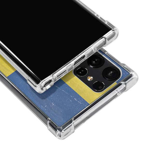 Sweden Flag Distressed Galaxy S23 Ultra Clear Case