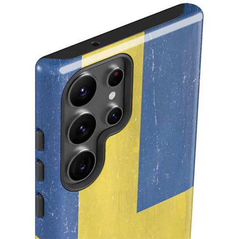 Sweden Flag Distressed Galaxy S23 Ultra Pro Case