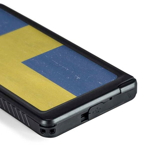 Sweden Flag Distressed Galaxy S24 Ultra Waterproof Case