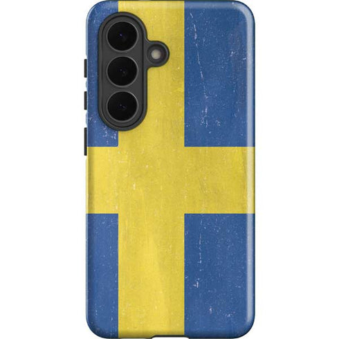 Sweden Flag Distressed Galaxy S26 Impact Case