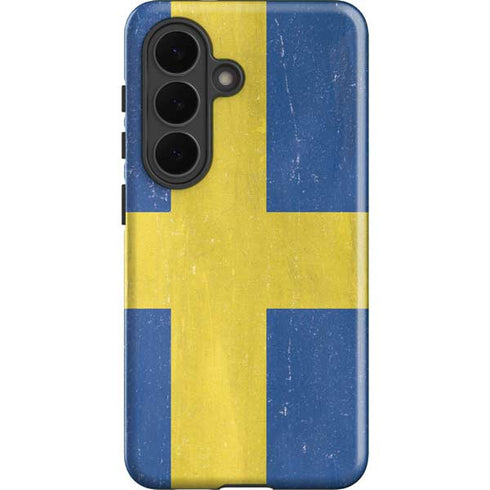 Sweden Flag Distressed Galaxy S26 Plus Impact Case