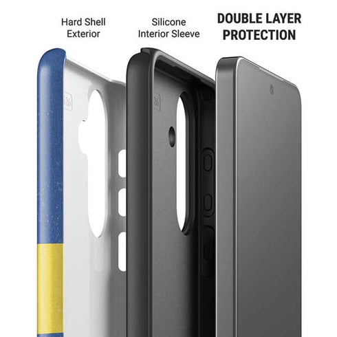 Sweden Flag Distressed Galaxy S26 Plus Impact Case