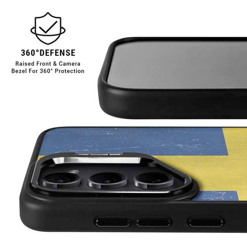 Sweden Flag Distressed Galaxy S26 Plus Kickstand Case
