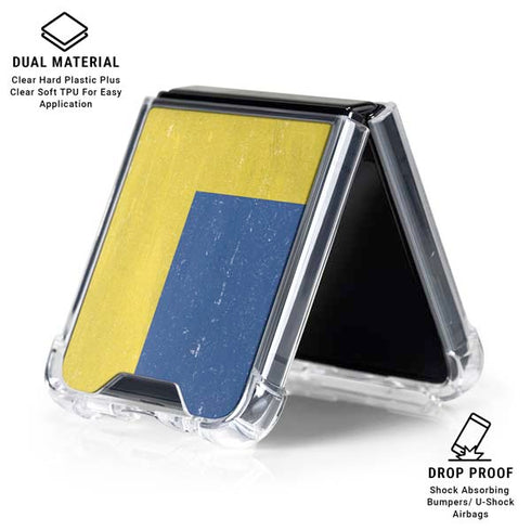 Sweden Flag Distressed Galaxy Z Flip6 Clear Case