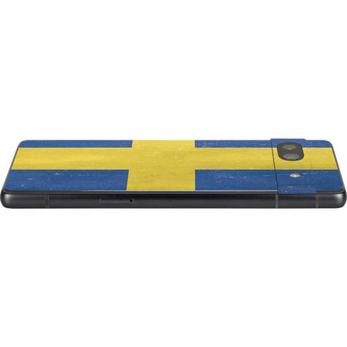 Sweden Flag Distressed Google Pixel 7a Skin