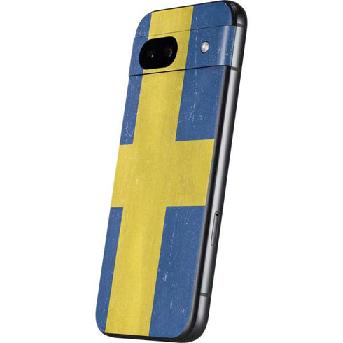 Sweden Flag Distressed Google Pixel 8a Skin