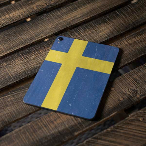 Sweden Flag Distressed Apple iPad Pro Skin
