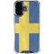 Sweden Flag Distressed iPhone 16 Plus Clear Case