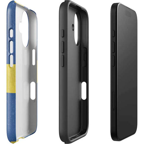 Sweden Flag Distressed iPhone 16 Plus Impact Case