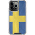 Sweden Flag Distressed iPhone 16 Pro Max Clear Case