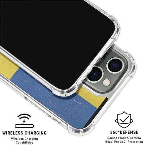 Sweden Flag Distressed iPhone 16 Pro Max Clear Case