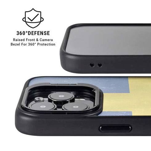 Sweden Flag Distressed iPhone 16 Pro Max Kickstand Case