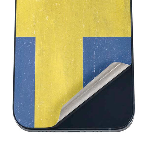 Sweden Flag Distressed iPhone 16 Skin