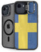 Sweden Flag Distressed iPhone 16e Kickstand Case