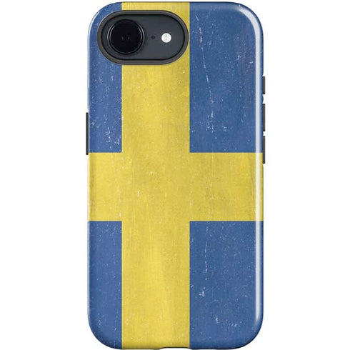 Sweden Flag Distressed iPhone 16e Impact Case