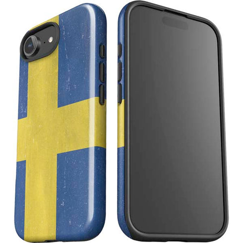 Sweden Flag Distressed iPhone 16e Impact Case