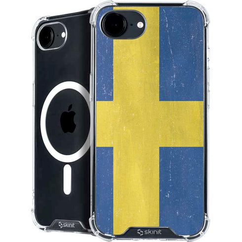 Sweden Flag Distressed iPhone 16e MagSafe Case