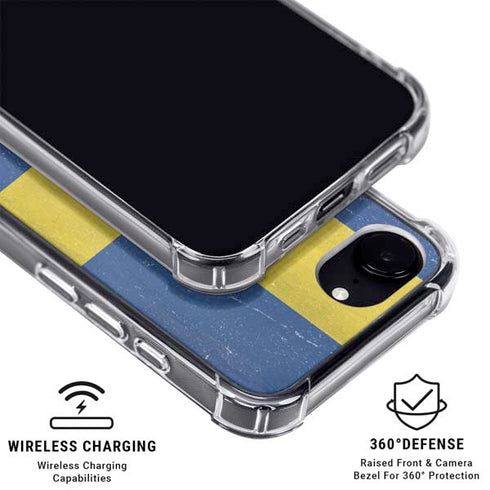 Sweden Flag Distressed iPhone 16e MagSafe Case