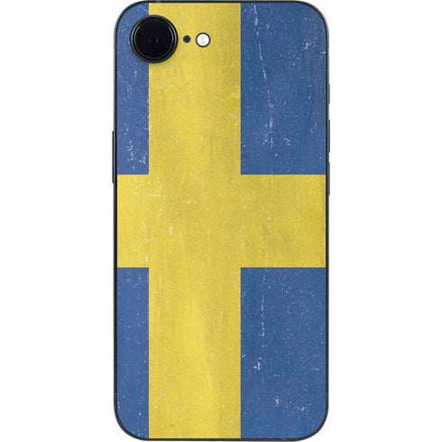 Sweden Flag Distressed iPhone 16e Skin