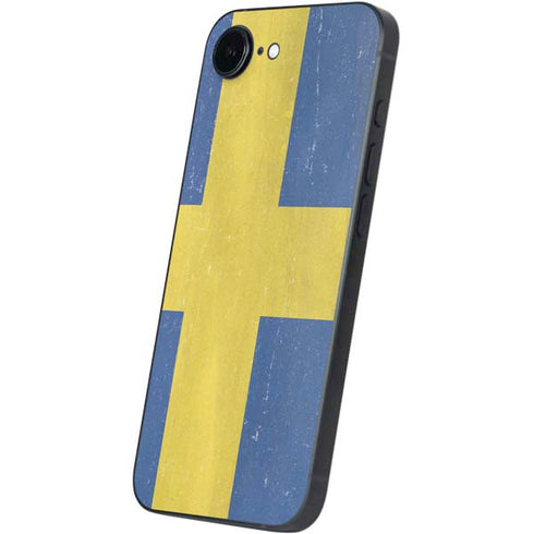 Sweden Flag Distressed iPhone 16e Skin