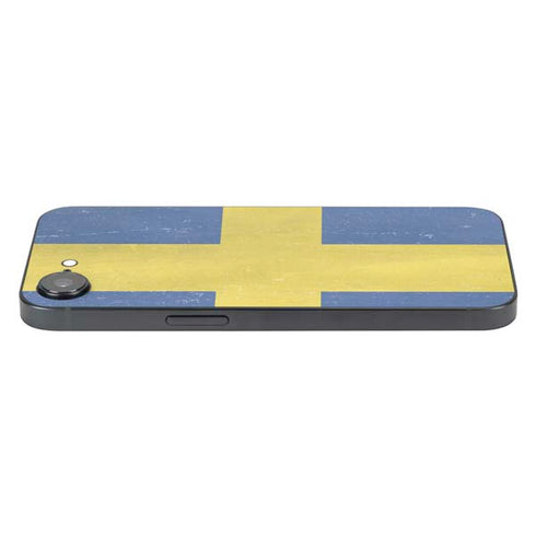 Sweden Flag Distressed iPhone 16e Skin