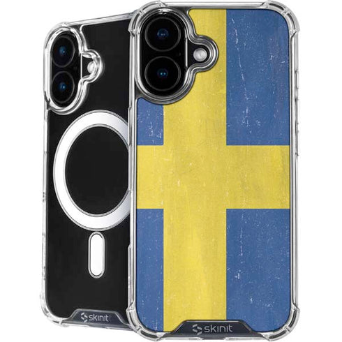 Sweden Flag Distressed iPhone 17 MagSafe Case