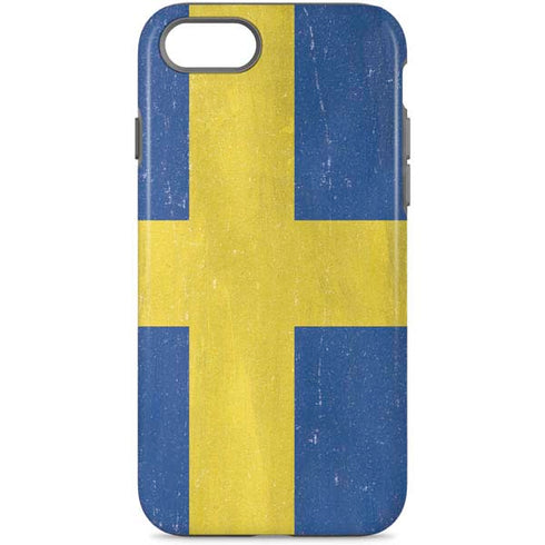 Sweden Flag Distressed iPhone Cases