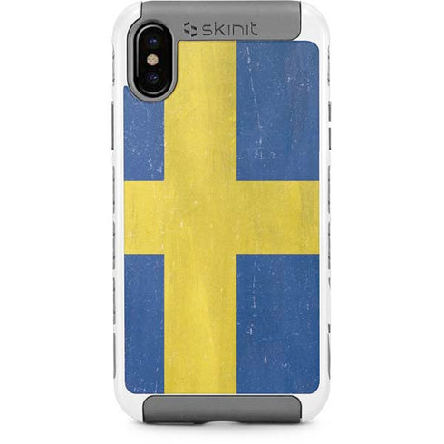 Sweden Flag Distressed iPhone X/XS Cargo Case