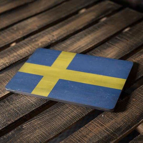Sweden Flag Distressed Apple MacBook Air Skin