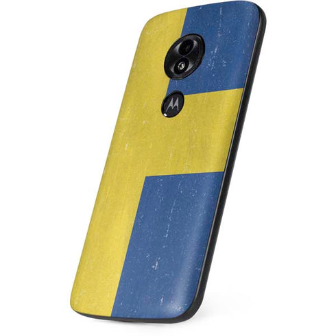 Sweden Flag Distressed Moto E5 Play Skin