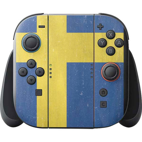 Sweden Flag Distressed Nintendo Switch 2 (2025) with Joy-Con Skin