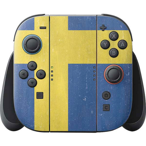 Sweden Flag Distressed Nintendo Switch 2 (2025) Joy-Con Controller Skin