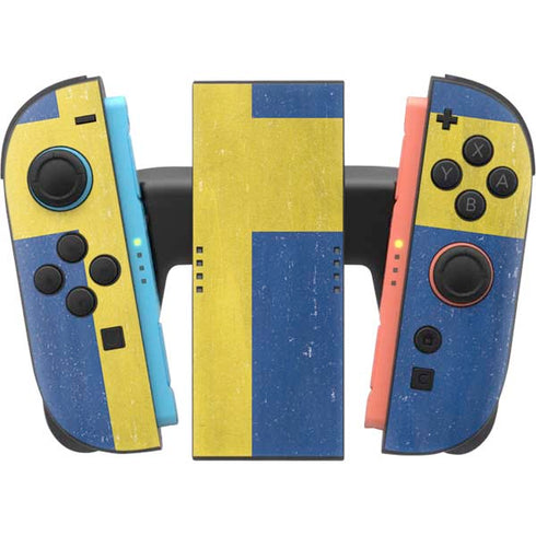 Sweden Flag Distressed Nintendo Switch 2 (2025) Joy-Con Controller Skin