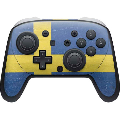 Sweden Flag Distressed Nintendo Skins