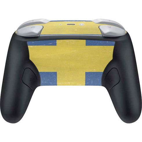 Sweden Flag Distressed Nintendo Switch 2 (2025) Pro Controller Skin
