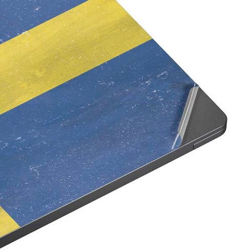 Sweden Flag Distressed Surface Laptop 7 13.8in Skin