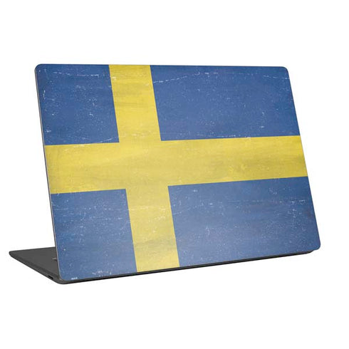 Sweden Flag Distressed Laptop Skins