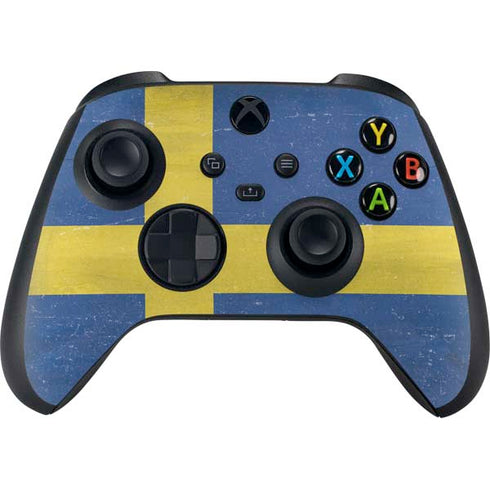 Sweden Flag Distressed Xbox Series X Skins