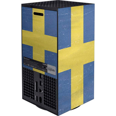 Sweden Flag Distressed XBox Series X Digital Edition Bundle Skin
