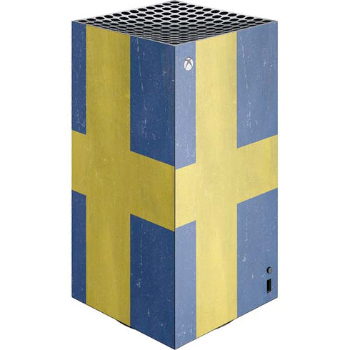 Sweden Flag Distressed Xbox Series X Skins