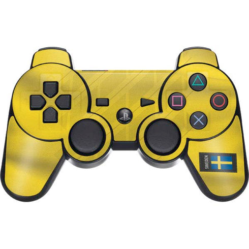 Sweden Soccer Flag PS3 Dual Shock wireless controller Skin