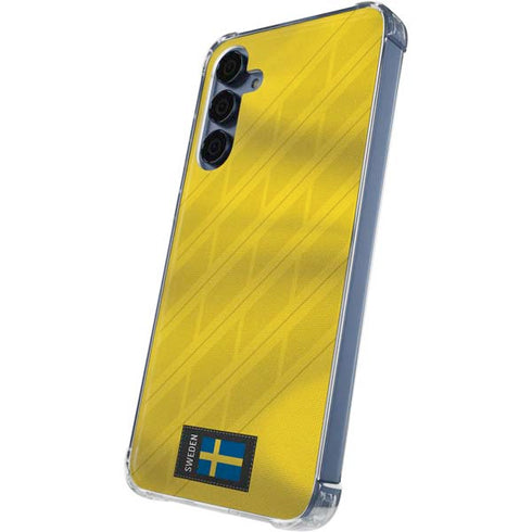 Sweden Soccer Flag Galaxy A55 5G Clear Case