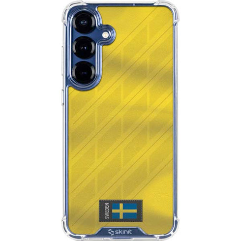Sweden Soccer Flag Galaxy S25 Plus Clear Case