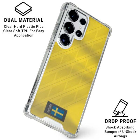 Sweden Soccer Flag Galaxy S26 Ultra Clear Case