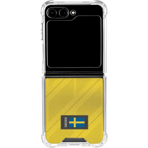 Sweden Soccer Flag Galaxy Z Flip6 Clear Case