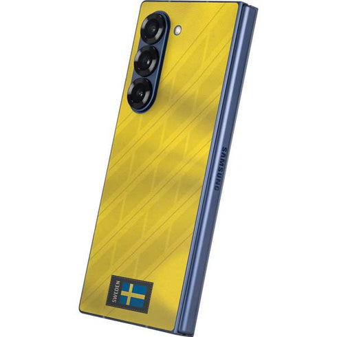 Sweden Soccer Flag Galaxy Z Fold6 Skin